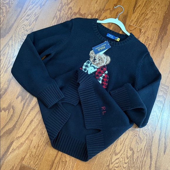 Polo Ralph Lauren Tuxedo Bear Embroidered Sweater - Picture 13 of 13